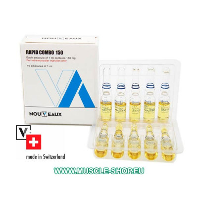Rapid Combo (Drostenolone Propionate 50mg, Testosterone Propionate 50mg, Trenbolone Acetate 50mg) 150 mg/ml 10x1ml - Nouveaux LTD
