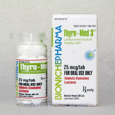 Bioniche Pharma- Thyro-Med 3 - 25 Mg/60 Tablets