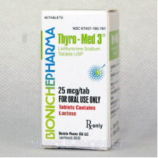 Bioniche Pharma- Thyro-Med 3 - 25 Mg/60 Tablets