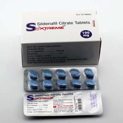 Sildenafil Citrate (Sextreme 100) 100mg 10 Tablets