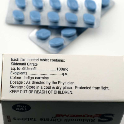Sildenafil Citrate (Sextreme 100) 100mg 10 Tablets