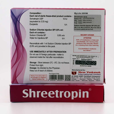 Somatropin for Injection USP (Shreetropin) 10IU 10xKits