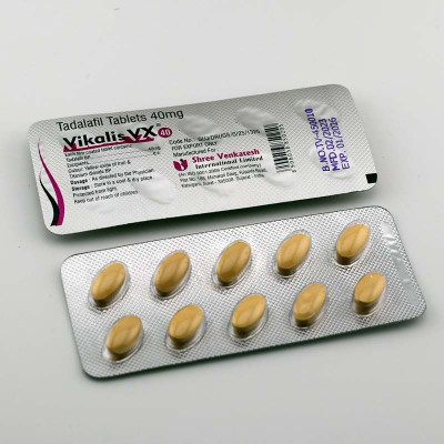 Tadalafil Tablets (Vikalis Vx 40) 40mg 10 Tablets