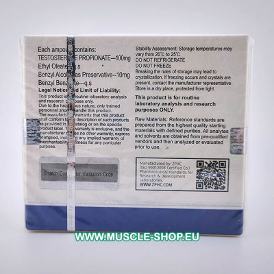 Testosterone Propionate 100mg/ml 10x1 Ampoules ZPHC