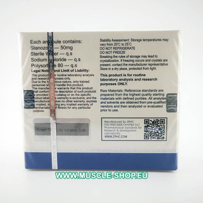 Stanozolol Suspension (Winstrol) 50mg/ml 10x1 Ampoules ZPHC
